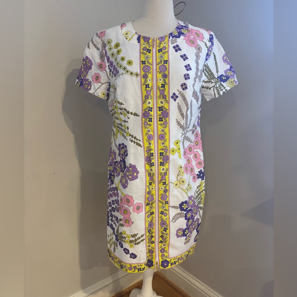 Trina Turk Arboretum Crescent Drive Ottoman mini shift dress 10 - Picture 2 of 8